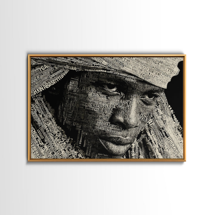 Monochrome African Woman Portrait Wall Art, Black Female Art, Abstract Face Art, Tribal Queen Art, Modern Black Home Decor