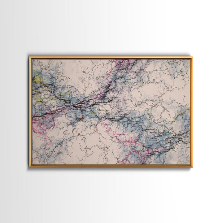 Soft Marble Vein Abstract Wall Art Minimalist African Abstract Digital Print Beige Blue Office Decor Modern Canvas Wall Art
