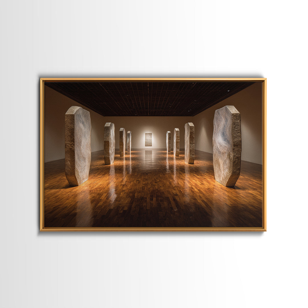 Minimalist Stone Monolith Gallery Wall Art, Contemporary Sculpture, Earth Tone Wall Decor, Modern Museum Home Decor Gift