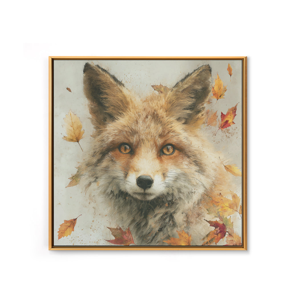 Dignified Fox Portrait Framed Canvas Print, Animal Art, Safari Nursery Decor, Living Room Decor, Fine Art, Creature, ANI-1x1-1