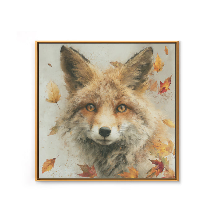 Dignified Fox Portrait Framed Canvas Print, Animal Art, Safari Nursery Decor, Living Room Decor, Fine Art, Creature, ANI-1x1-1