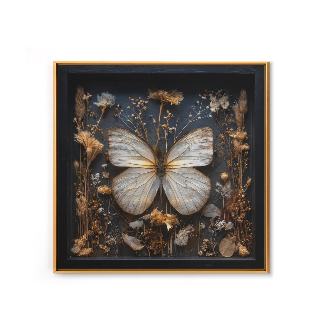 Butterfly Specimen Composition Canvas Print, Animal Art, Printable Wall Art, Living Room Decor, Creature, Boho Wall Art, ANI-1x1-23