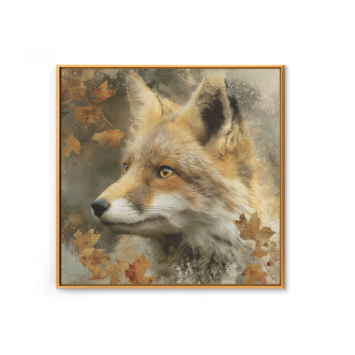 Dignified Fox Portrait Canvas Print, Animal Art, Modern Decor, Living Room Decor, Oil Painting, Creature, Home Decor, ANI-1x1-25