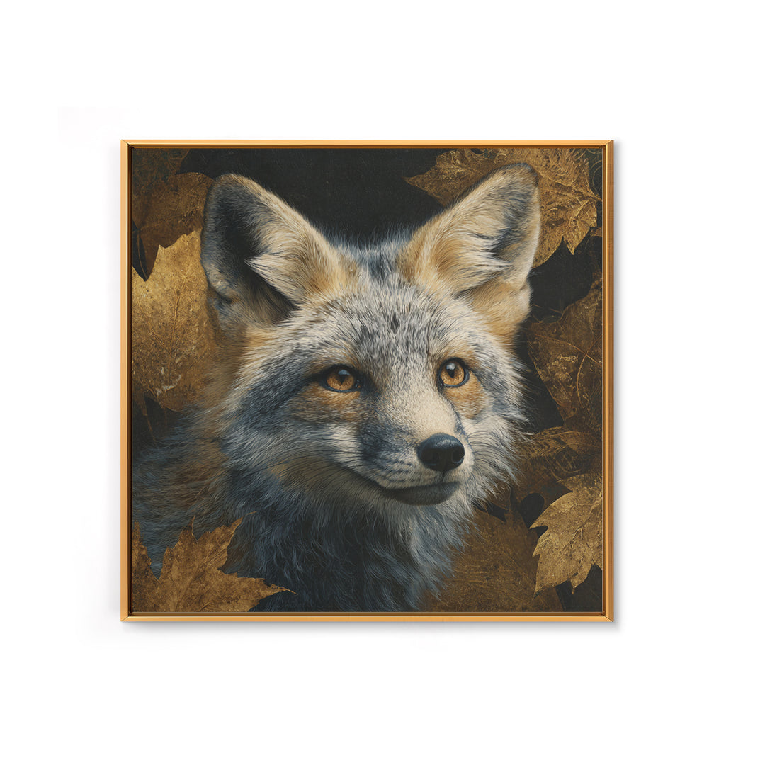 Dignified Fox Portrait Canvas Print, Animal Art, Modern Decor, Living Room Decor, Oil Painting, Creature, Home Decor, ANI-1x1-49