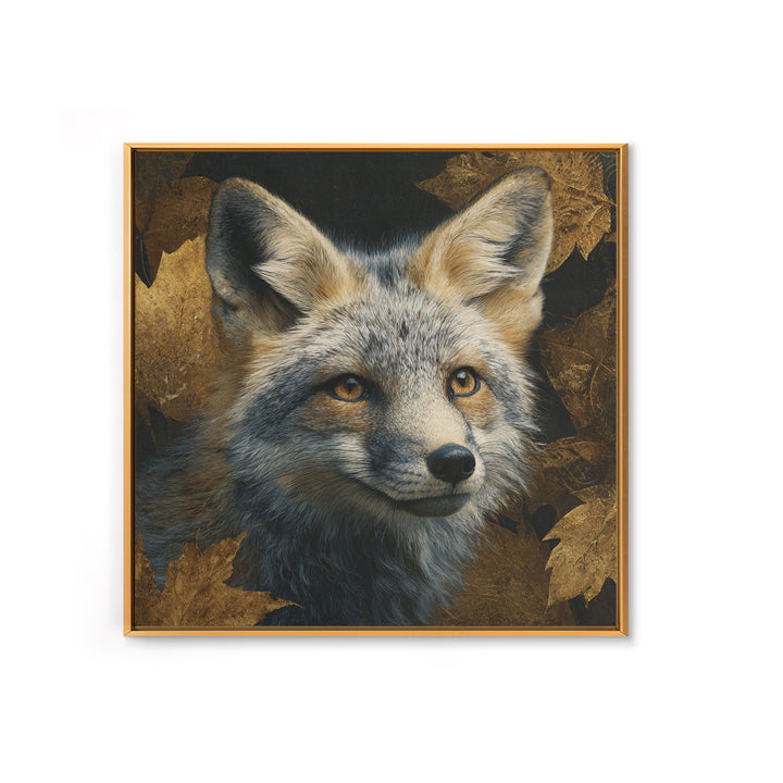 Dignified Fox Portrait Canvas Print, Animal Art, Modern Decor, Living Room Decor, Oil Painting, Creature, Home Decor, ANI-1x1-49