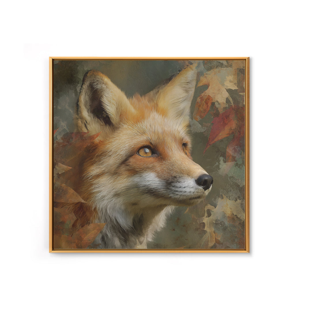 Dignified Fox Portrait Canvas Print, Animal Art, Wall Art, Living Room Decor, Fine Art, Creature, Nursery Decor, Art Deco, ANI-1x1-97