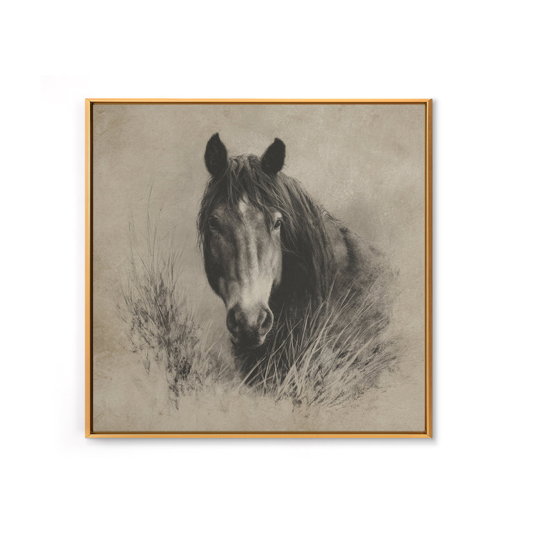 Majestic Horse Head Canvas Print, Animal Art, Wall Art, Living Room Decor, Fine Art, Creature, Nursery Decor, Art Deco, ANI-1x1-99