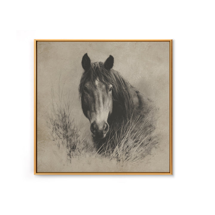 Majestic Horse Head Canvas Print, Animal Art, Wall Art, Living Room Decor, Fine Art, Creature, Nursery Decor, Art Deco, ANI-1x1-99