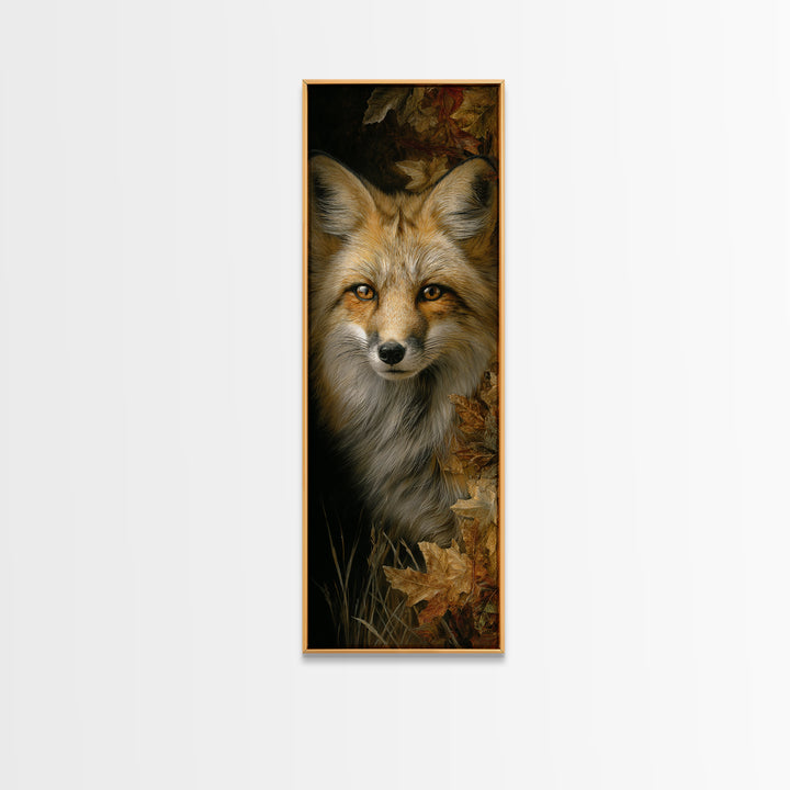 Dignified Fox Portrait Canvas Print, Animal Art, Statement Artwork, Living Room Decor, Fine Art, Creature, Wall Decor, ANI-1x3-37