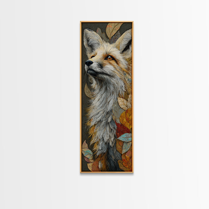 Dignified Fox Portrait Canvas Print, Animal Art, Art, Living Room Decor, Oil Painting, Creature, Original Art, Nursery Wall Art, ANI-1x3-85