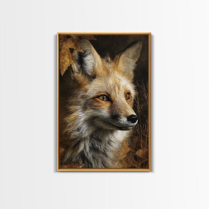Dignified Fox Portrait Canvas Print, Animal Art, Art Deco, Living Room Decor, Fine Art, Creature, Cat Art, Safari Nursery Decor, ANI-2x3-81