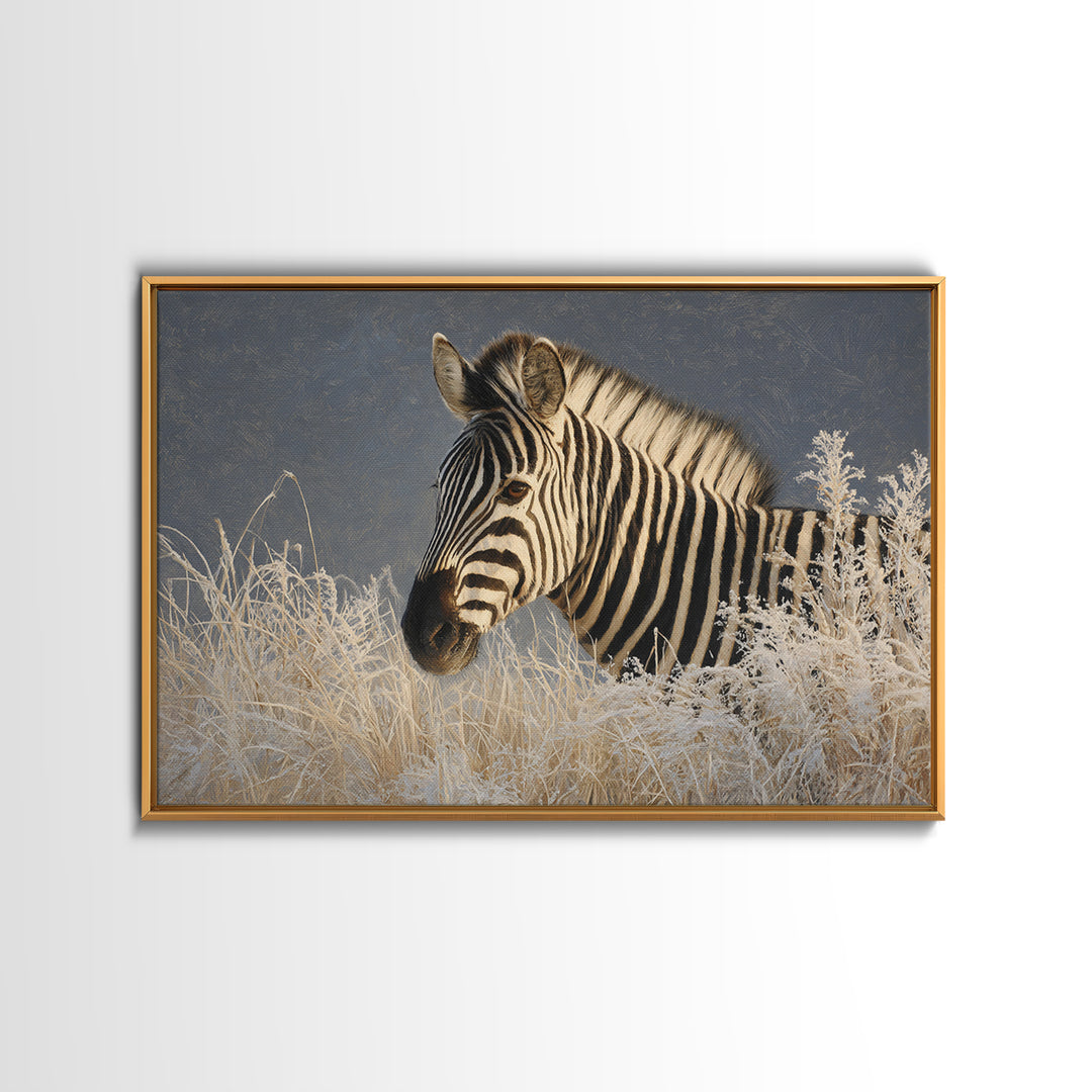 Zebra Portrait with Bold Graphic Stripe Pattern Canvas Print, Animal Art, Printable Art, Living Room Decor, Fine Art, Creature, ANI-3x2-21