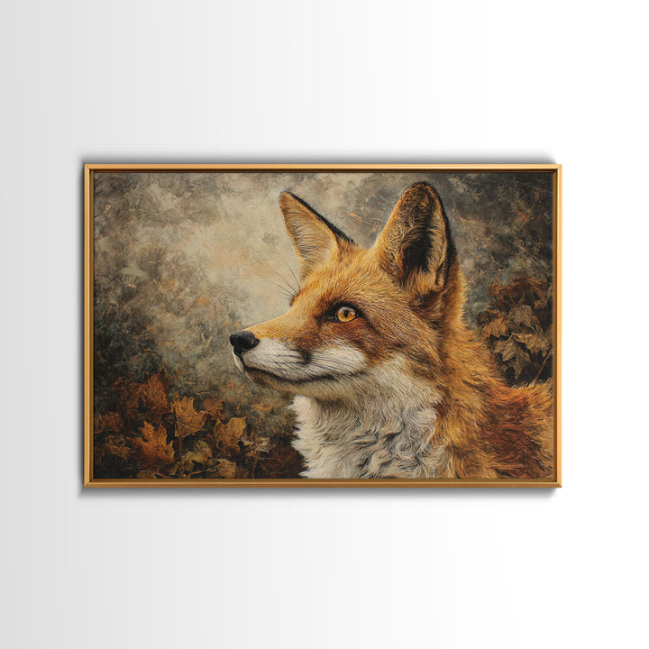 Dignified Fox Portrait Canvas Print, Animal Art, Nursery Art, Living Room Decor, Fine Art, Creature, Luxury Decor, Art Print, ANI-3x2-29