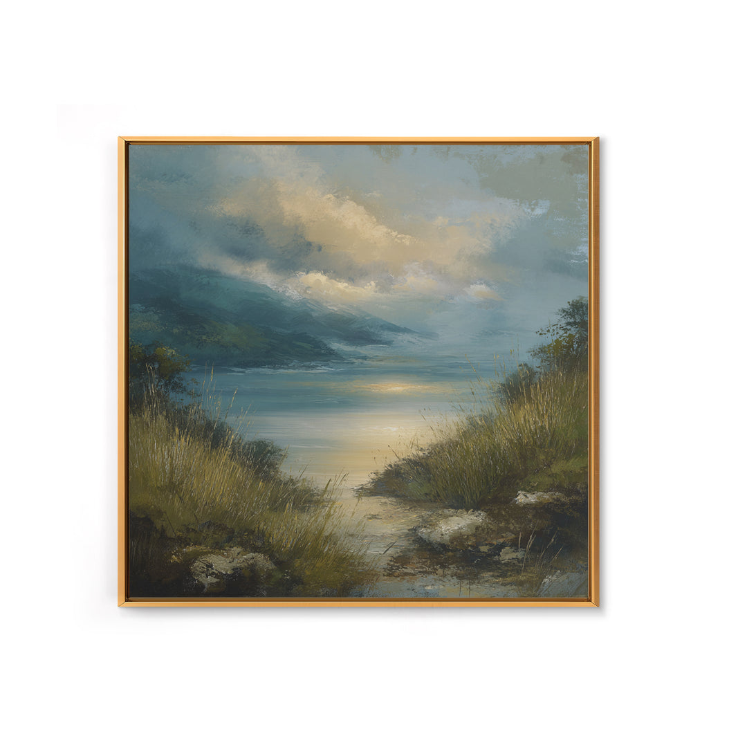 Quiet Mountain Scene Canvas Print, Art, Textured Wall Art, Living Room Decor, Fine Art, Gallery Decor, Wall Decor, ART-1x1-17