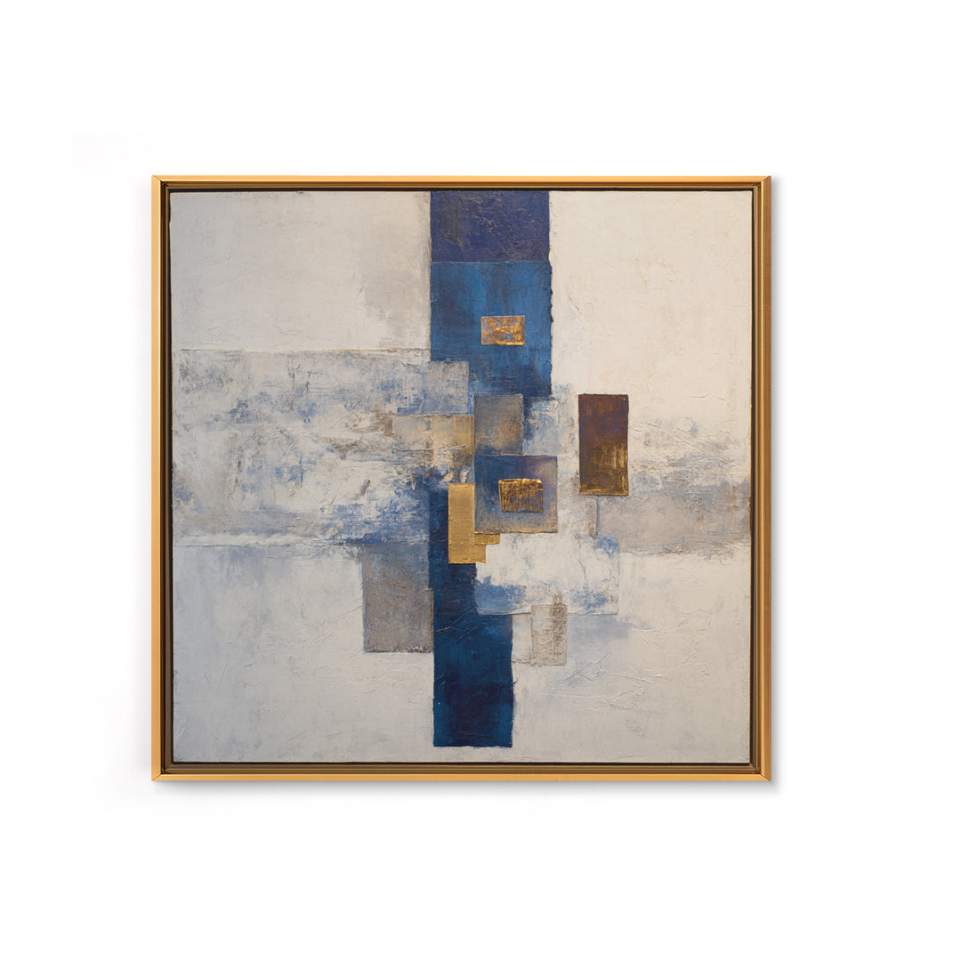 Modern Sculptural Shapes Rendered as Painted Forms Canvas Print, Art, Framed Art, Living Room Decor, Abstract Art, ART-1x1-30