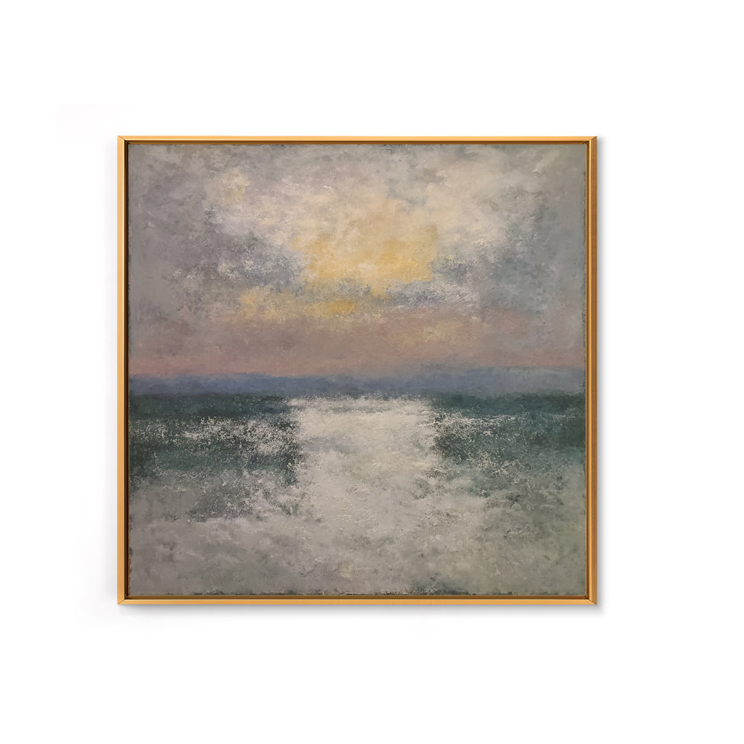 Modern Sculptural Shapes Rendered as Painted Forms Framed Canvas Print, Art, Canvas Wall Art, Living Room Decor, Abstract Art, ART-1x1-6
