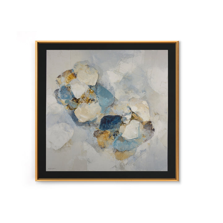 Modern Sculptural Shapes Rendered as Painted Forms Framed Canvas Print, Art, Resin Art, Living Room Decor, Abstract Art, ART-1x1-78