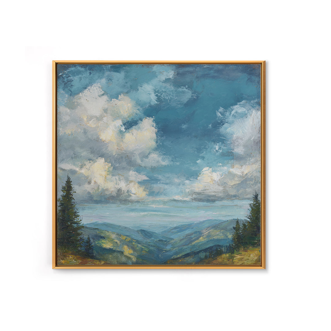 Quiet Mountain Scene Canvas Print, Art, Home Decor, Living Room Decor, Fine Art, Minimalist Decor, Contemporary Art, ART-1x1-89