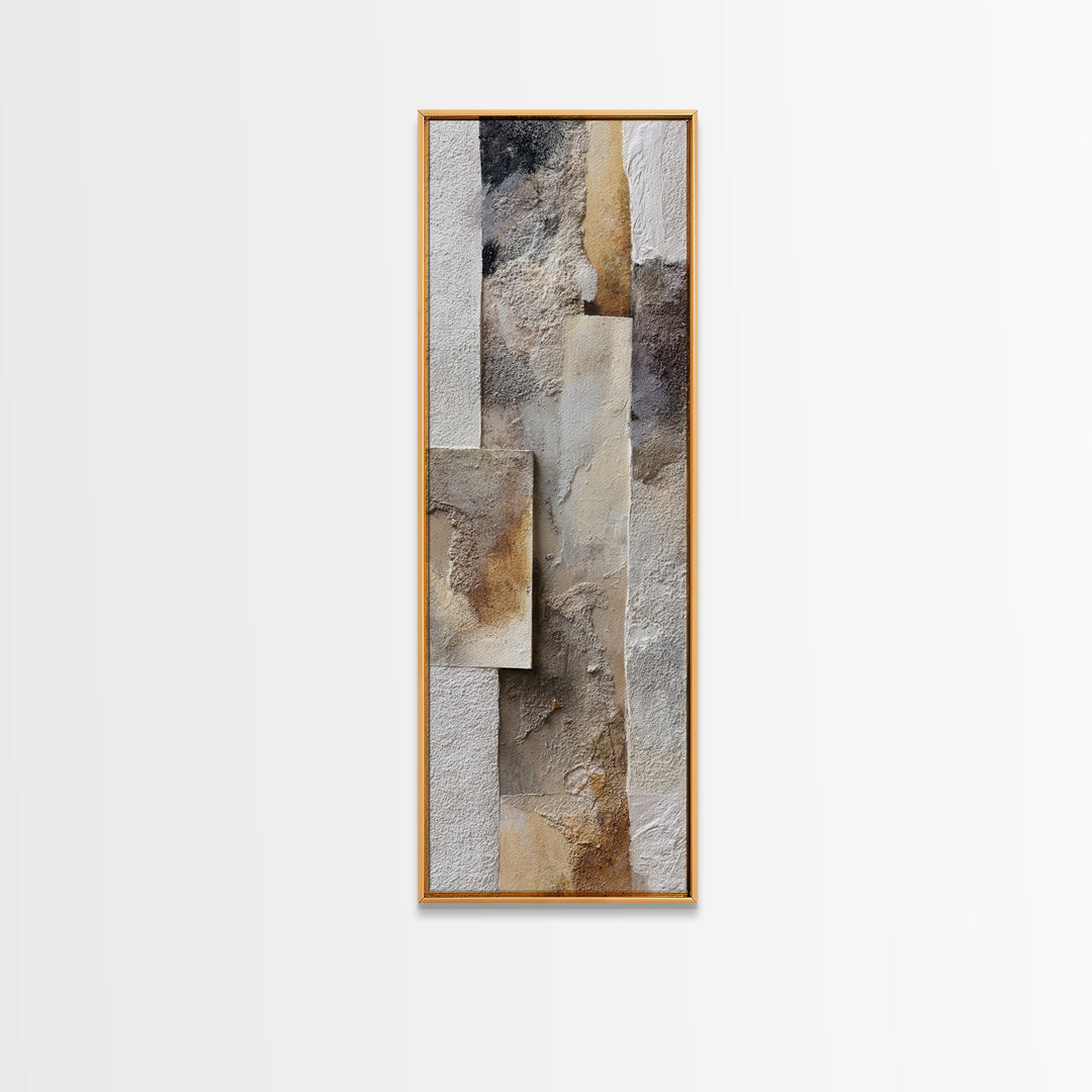Textured Neutral Abstraction Canvas Print, Art, Ai Art, Living Room Decor, Abstract Art, Home Decor, Gallery Decor, ART-1x3-1