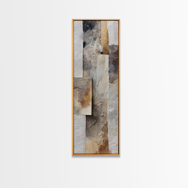 Textured Neutral Abstraction Canvas Print, Art, Ai Art, Living Room Decor, Abstract Art, Home Decor, Gallery Decor, ART-1x3-1
