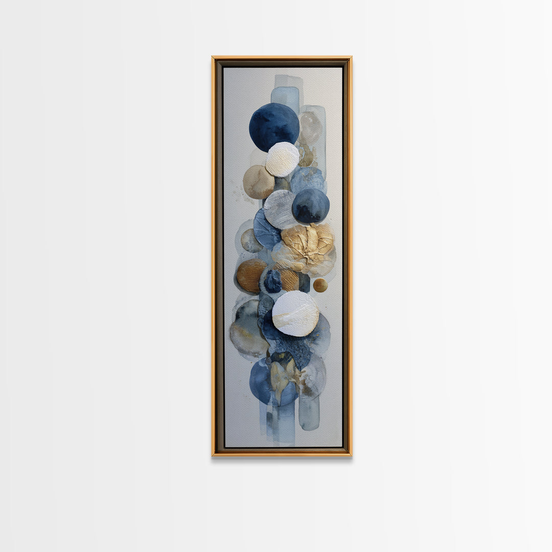 Modern Sculptural Shapes Rendered as Painted Forms Canvas Print, Art, Wood Wall Art, Living Room Decor, Fine Art, ART-1x3-18