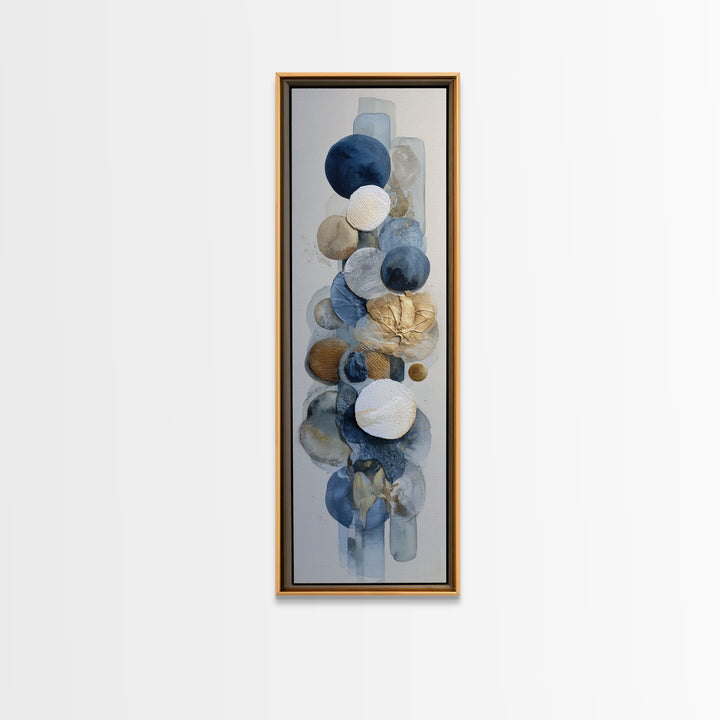 Modern Sculptural Shapes Rendered as Painted Forms Canvas Print, Art, Wood Wall Art, Living Room Decor, Fine Art, ART-1x3-18
