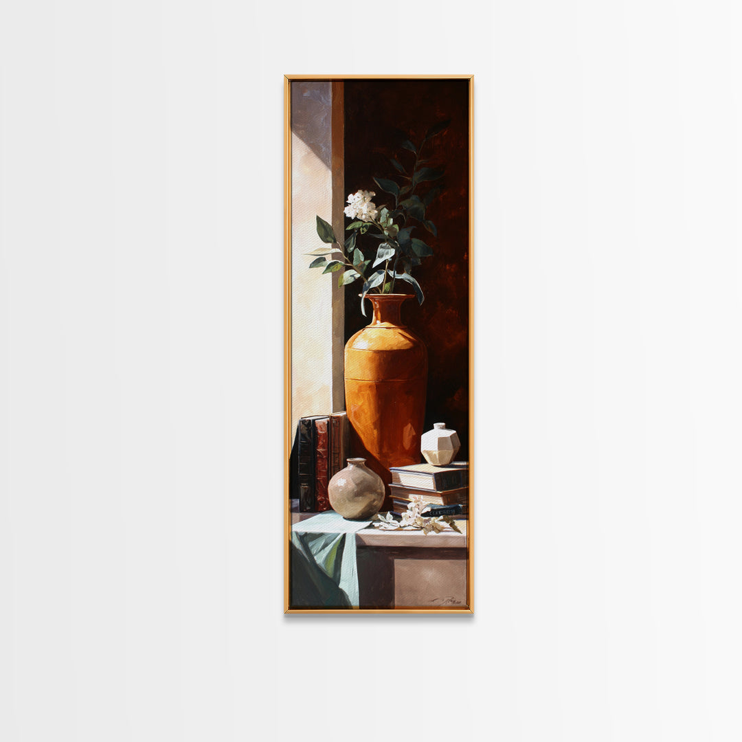 Sunlit Interior Still Life Canvas Print, Art, Ai Art, Living Room Decor, Fine Art, Home Decor, Gallery Decor, ART-1x3-26