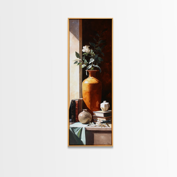 Sunlit Interior Still Life Canvas Print, Art, Ai Art, Living Room Decor, Fine Art, Home Decor, Gallery Decor, ART-1x3-26