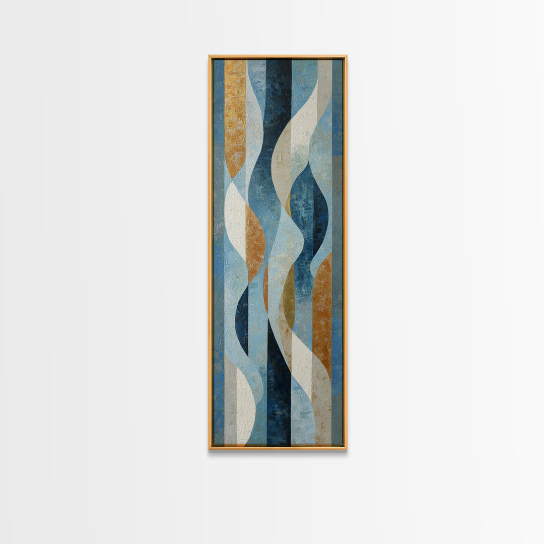 Abstract Water Forms Framed Canvas Print, Art, Luxury Decor, Living Room Decor, Abstract Art, Metal Wall Art, ART-1x3-31