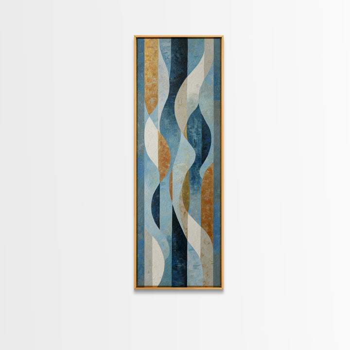 Abstract Water Forms Framed Canvas Print, Art, Luxury Decor, Living Room Decor, Abstract Art, Metal Wall Art, ART-1x3-31