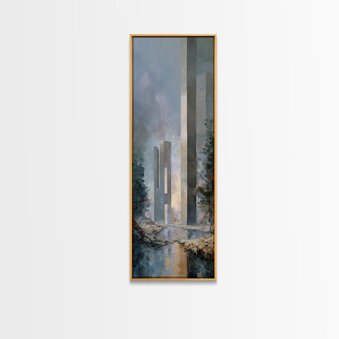 Surreal Dream Landscape Framed Canvas Print, Art, Minimalist Decor, Living Room Decor, Fine Art, Large Wall Art, ART-1x3-47