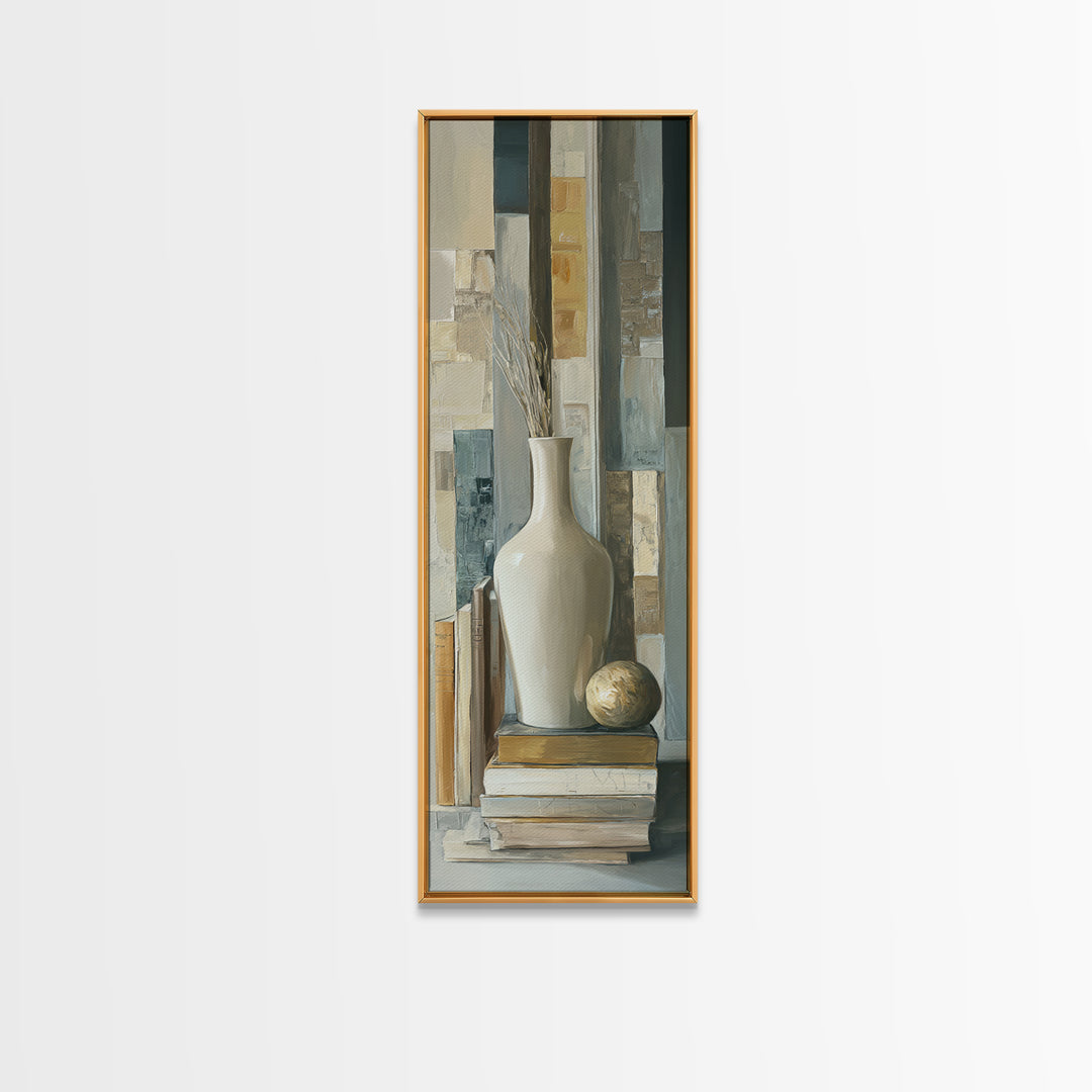 Sunlit Interior Still Life Framed Canvas Print, Art, Printable Art, Living Room Decor, Fine Art, Statement Artwork, ART-1x3-50