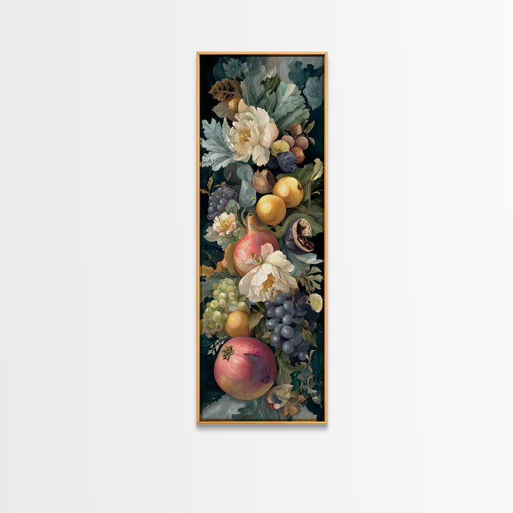 Bold Pop Fruit Composition Framed Canvas Print, Art, Boho Decor, Living Room Decor, Fine Art, Printable Wall Art, ART-1x3-52