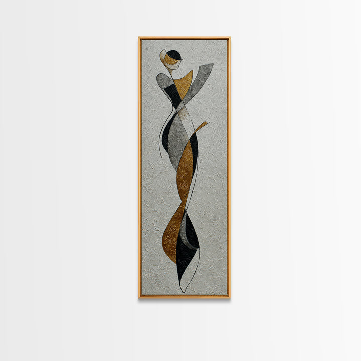 Simple Monochrome Figure Study Canvas Print, Art, Art Print, Living Room Decor, Fine Art, Canvas Wall Art, Abstract Art, ART-1x3-72