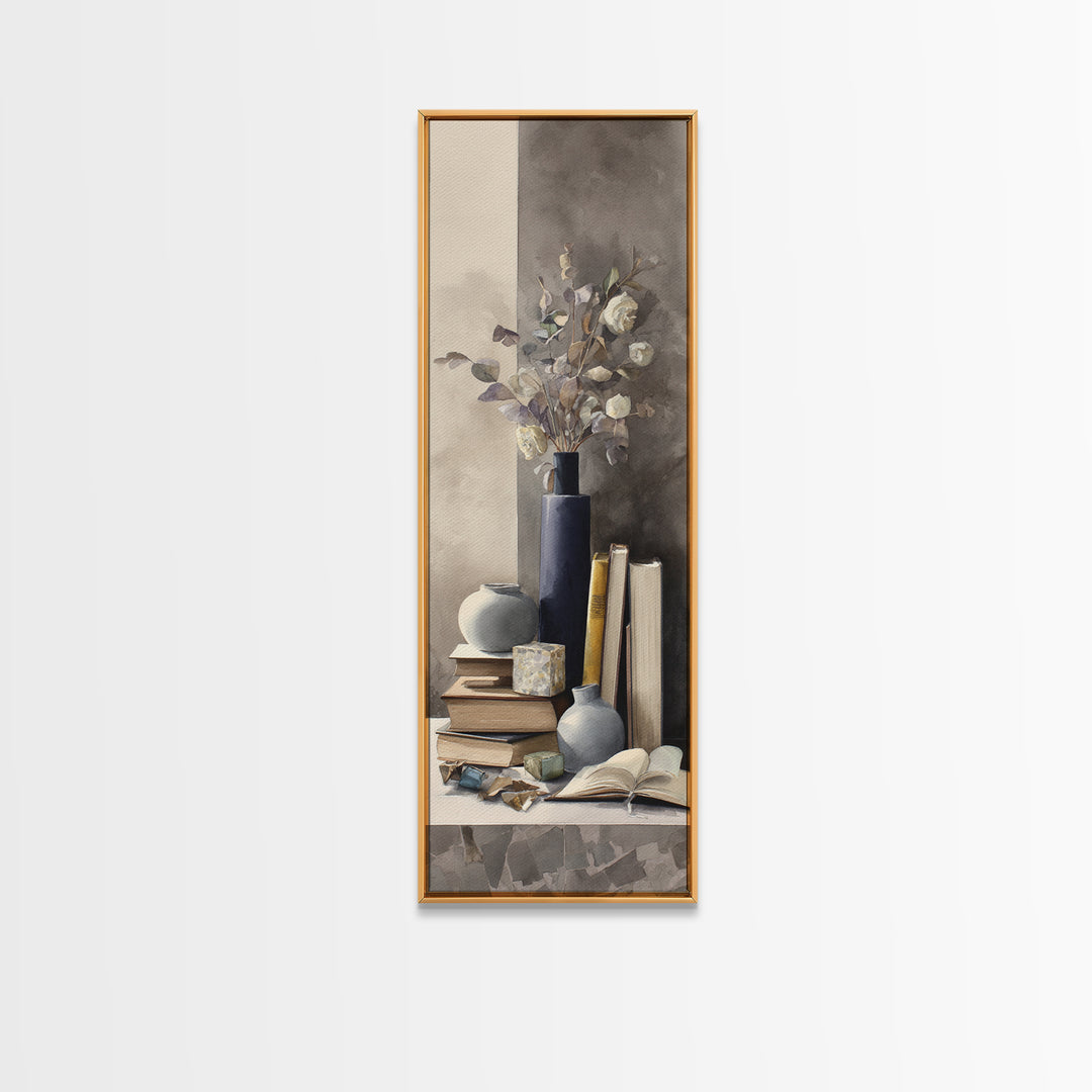 Sunlit Interior Still Life Framed Canvas Print, Art, Printable Art, Living Room Decor, Fine Art, Statement Artwork, ART-1x3-74