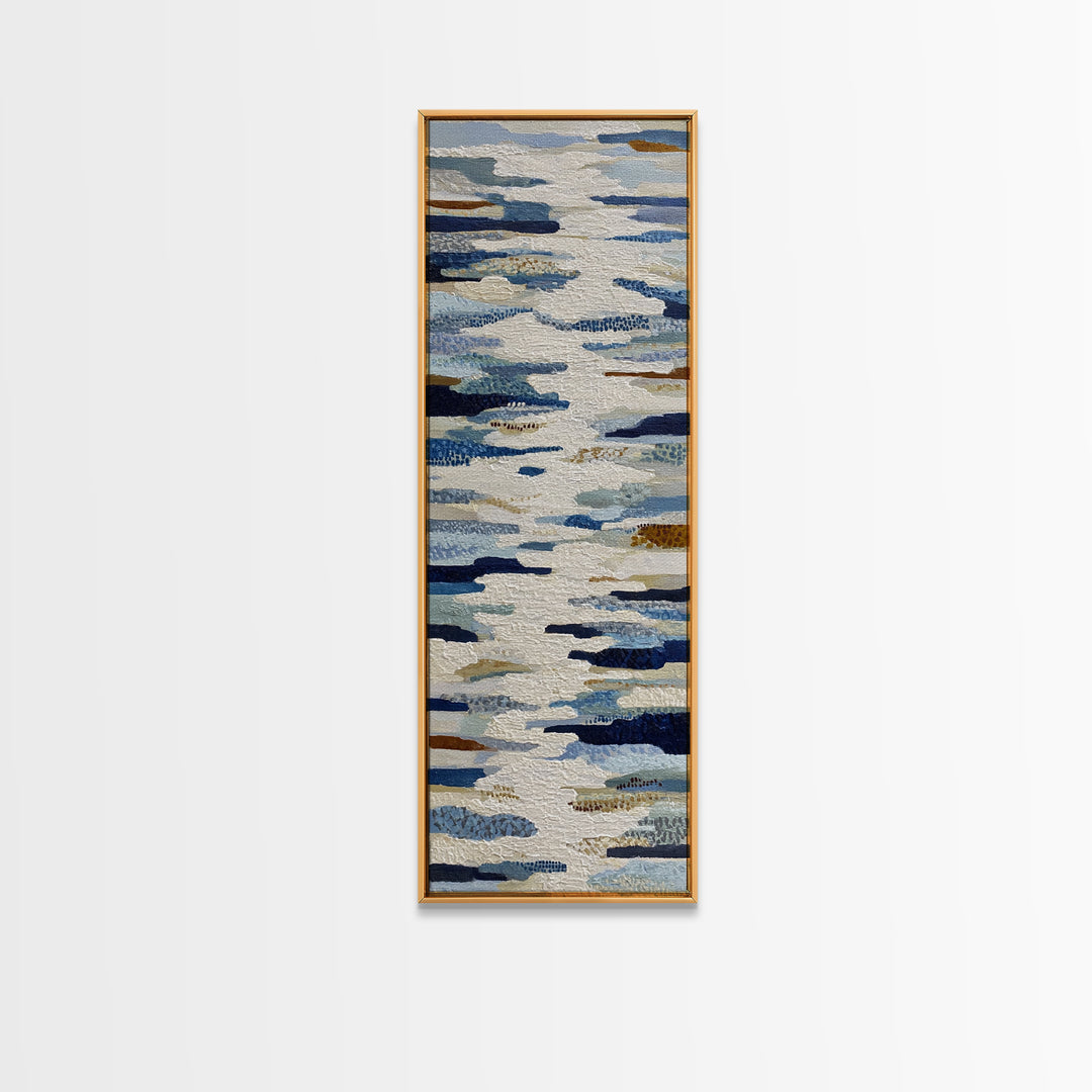 Abstract Water Forms Framed Canvas Print, Art, Wall Art Prints, Living Room Decor, Fine Art, Ai Art, Textured Wall Art, ART-1x3-79