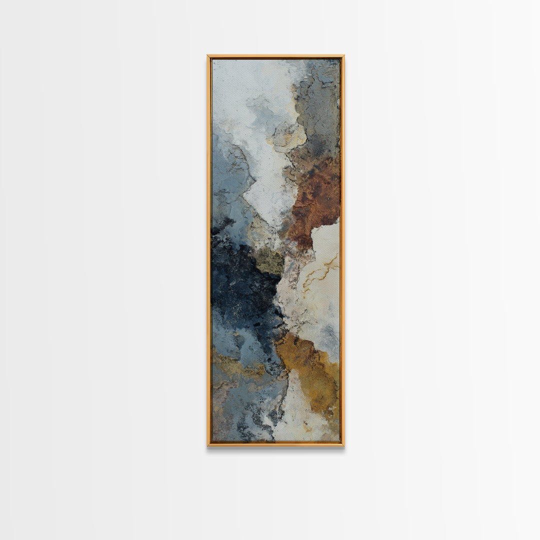 Contemporary Abstract with Layered Pigments and Energetic Canvas Print, Art, Wall Decor, Living Room Decor, Abstract Art, ART-1x3-86