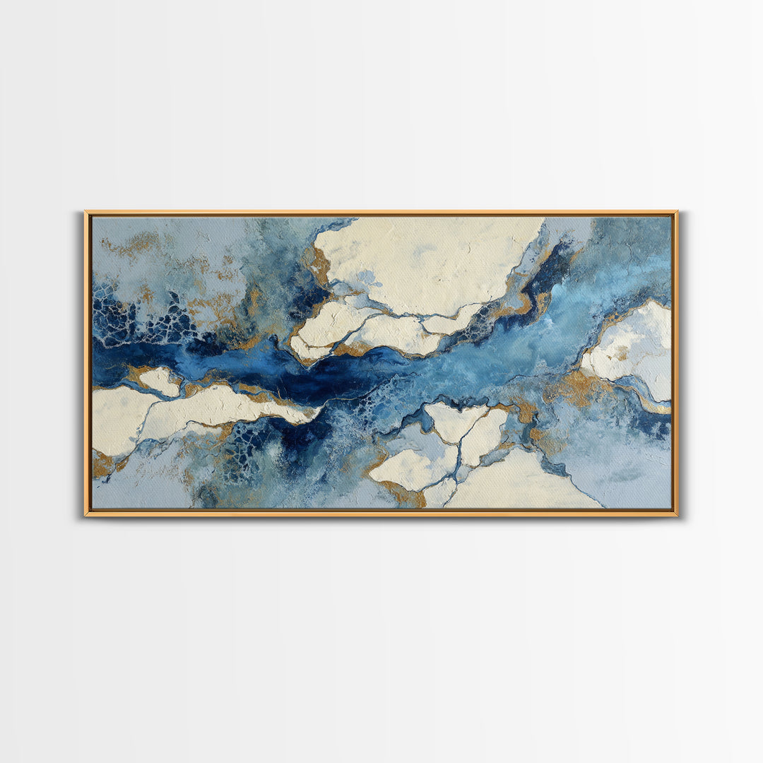 Abstract Water Forms Framed Canvas Print, Art, Room Decor, Living Room Decor, Abstract Art, Art Commission, Digital Wall Art, ART-2x1-15