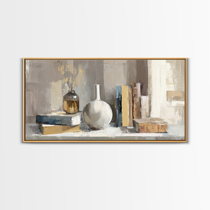 Sunlit Interior Still Life Framed Canvas Print, Art, Modern Decor, Living Room Decor, Fine Art, Art Prints, Digital Art, ART-2x1-34