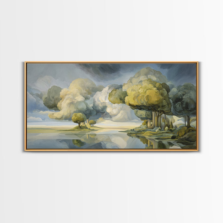 Surreal Dream Landscape Framed Canvas Print, Art, Large Wall Art, Living Room Decor, Fine Art, Prints Wall Art, ART-2x1-55