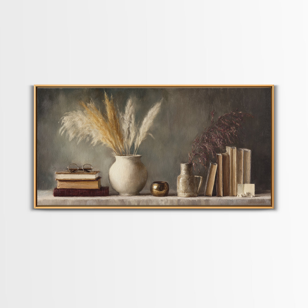 Sunlit Interior Still Life Canvas Print, Art, Room Decor, Living Room Decor, Fine Art, Art Commission, Digital Wall Art, ART-2x1-58