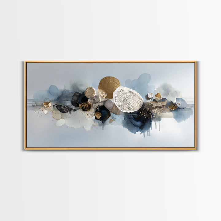 Modern Sculptural Shapes Rendered as Painted Forms Canvas Print, Art, Contemporary Art, Living Room Decor, Abstract Art, ART-2x1-74