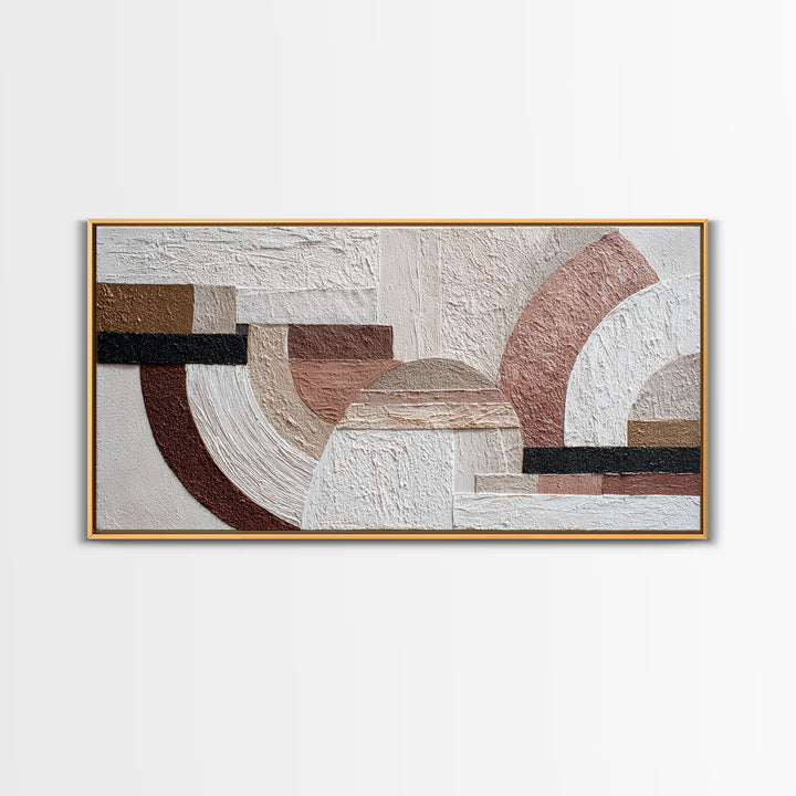 Textured Neutral Abstraction Framed Canvas Print, Art, Fine Art Print, Living Room Decor, Abstract Art, Digital Art, ART-2x1-9