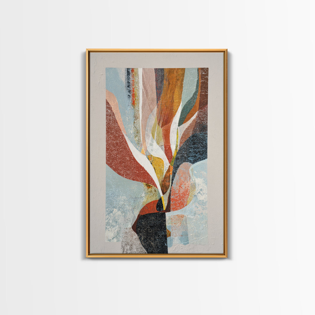 Contemporary Abstract with Layered Pigments and Energetic Canvas Print, Art, Wall Decor, Living Room Decor, Abstract Art, ART-2x3-10