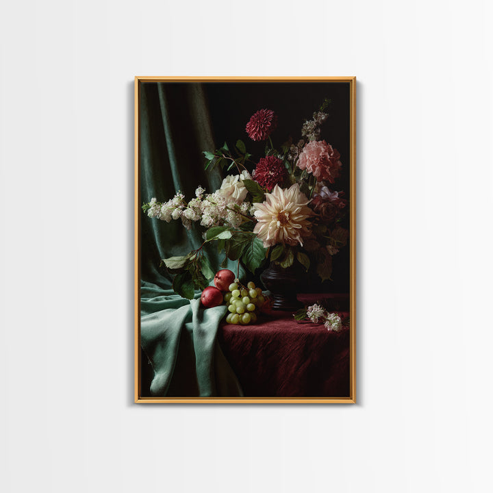 Museum Still Life Framed Canvas Print, Art, Wall Art, Living Room Decor, Fine Art, Original Art, Art Nouveau, ART-2x3-33