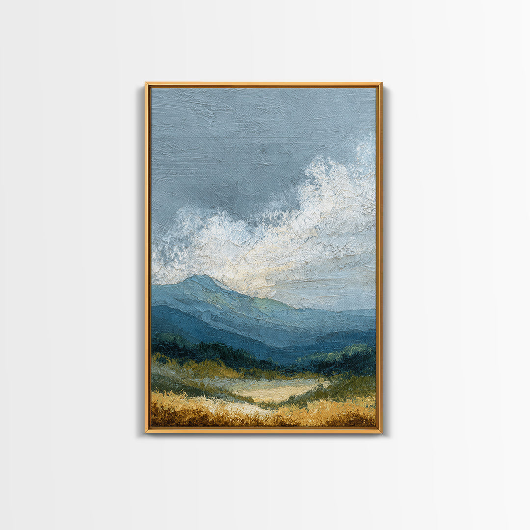 Quiet Mountain Scene Canvas Print, Art, Minimalist Decor, Living Room Decor, Fine Art, Large Wall Art, Art Deco, ART-2x3-49