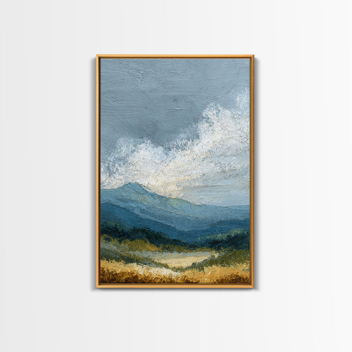 Quiet Mountain Scene Canvas Print, Art, Minimalist Decor, Living Room Decor, Fine Art, Large Wall Art, Art Deco, ART-2x3-49