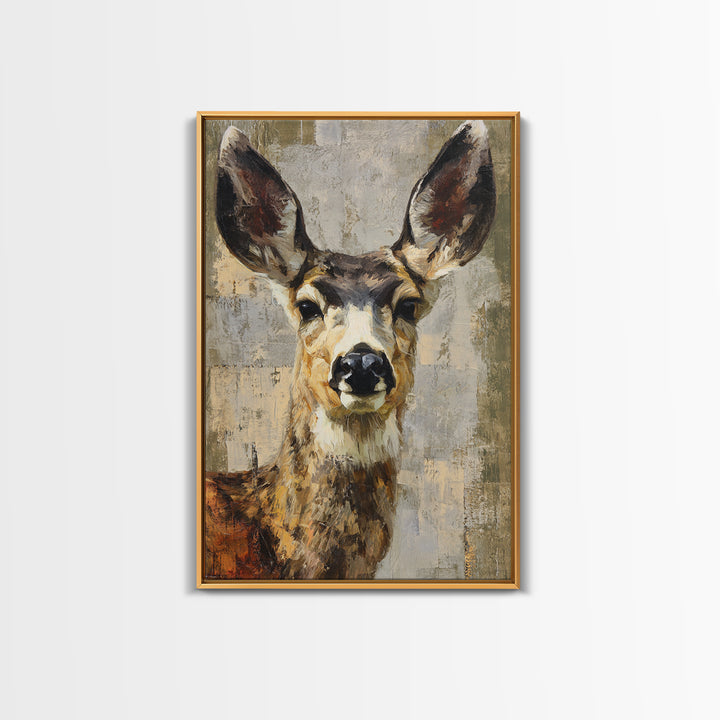 Elegant Animal Portrait Canvas Print, Art, Statement Artwork, Living Room Decor, Fine Art, Digital Art, Printable Wall Art, ART-2x3-50