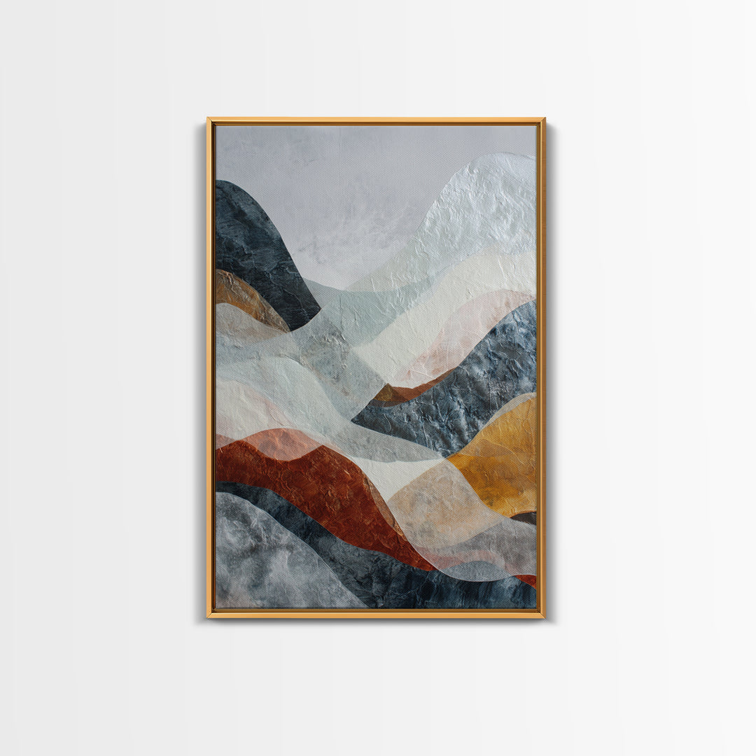 Contemporary Abstract with Layered Pigments and Energetic Canvas Print, Art, Contemporary Art, Living Room Decor, Abstract Art, ART-2x3-58