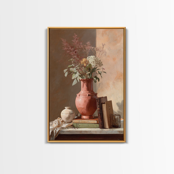 Sunlit Interior Still Life Canvas Print, Art, Textured Painting, Living Room Decor, Fine Art, Digital Wall Art, ART-2x3-70
